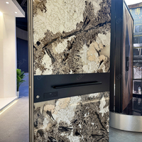 Pintu Masuk Aluminium Cor Modern yang Dapat Disesuaikan, Pintu Eksterior Tahan Air dengan Relief 3D Stereo, Sesuai Standar AS & Eropa