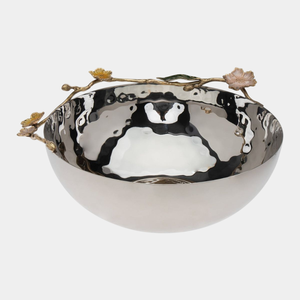 Wholesale Serving <b>Bowl</b> Table Decorative Dry Fruits Snacks Serving <b>Bowl</b> Made Of Metal With Butterfly Ginkgo Double <b>Bowl</b> - Product Image 3