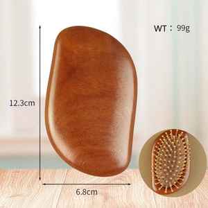 Peigne de massage en bois naturel poli de qualité supérieure, à dents larges, pour démêler les cheveux, stimuler le cuir chevelier et favoriser une croissance saine des cheveux - Product Image 6
