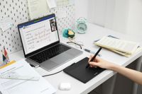 Tablette graphique XP-Pen Deco Fun S noire, Plug & Play, stylet sans batterie, 8192 niveaux de pression, résolution 5080 LPI, 220 RPS, USB-C