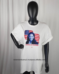 เสื้อยืดพิมพ์ลายธงชาติสหรัฐอเมริกาสำหรับผู้หญิง ปี 2026 ผ้าฝ้าย 100% ทรงหลวม คอกลม แขนสั้น สไตล์สตรีทแฟชั่น พิมพ์ลายด้วยเทคนิคซิลค์สกรีน - Product Image 3