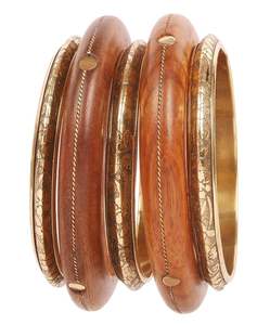 Bracelets classiques et tendance en bois et en laiton avec forme de cadenas pour femmes pour les célébrations festives et les occasions spéciales Style chrétien - Product Image 6