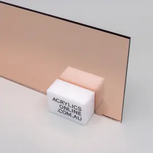 1220mm*1830mm Acrylic Rose Gold Mirror Sheet Perspex Mirror Pmma Board Slab Diameter Cut to Size Cast Lucite Sheet