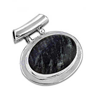 Pendentif en argent 925 avec pierre de kyanite, charme pour femmes à porter au quotidien, pour les fêtes et les cadeaux, avec diamant et zircon - Product Image 1