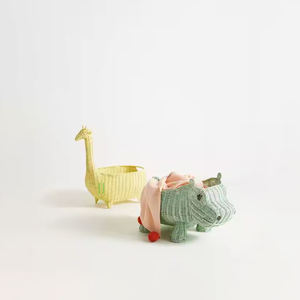 Joli panier d'hippopotame en rotin pour enfants nouveau design bac de rangement en osier écologique pour jouets pour enfants OEM Vietnam - Product Image 2