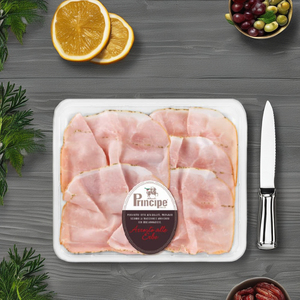 Jamón Cocido en Rodajas con Hierbas Principe, Sin Gluten, Listo para Consumir, Duración de 28 Días, Almacenamiento Refrigerado - Product Image 1