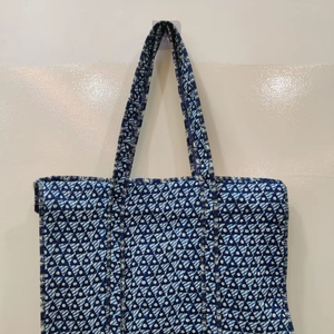 Women's Fashion Large Cotton <b>Tote</b> <b>Bag</b> Quilted with Hand Block Printed Shoulder Strap Load-Bearing Shopping <b>Bag</b> Handmade <b>Tote</b> <b>Bag</b> - Product Image 1