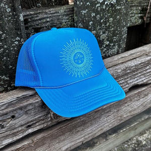 Gorra de camionero de espuma de malla con logotipo impreso personalizado, de 5 paneles gorra de béisbol, gorras transpirables para deportes al aire libre para hombres, moda de actuación - Product Image 2