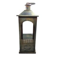 Grand support de pilier en fer à cadre métallique élégant et polyvalent pour l'intérieur et l'extérieur Bougeoir de Noël Porte-bougie de décoration intérieure durable