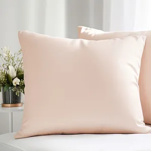 Luxury Soft Pillow Cover Soft Satin Silk Pillow Cover Super Soft Slick Pillowcase with Zipper for Convenient Machine Washing