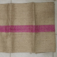NOUVEAU Sac en toile de jute 100% jute rouge rayé MTI 120x70cm, qualité alimentaire, écologique, résistant aux intempéries, biodégradable, recyclable, imprimé à l'écran