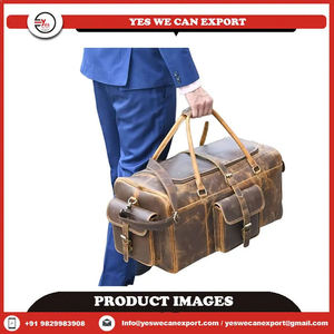 Los más vendidos de Amazon, bolsas de lona de cuero para hombre, tamaño de cabina de cuero Premium, bolsa de viaje de cuero Unisex para la mejor venta - Product Image 3