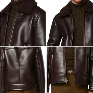 Chaqueta de Cuero para Hombre, 100% Calidad, Diseño de Moda, Nueva Llegada, Tu Logotipo, Mejor Precio, Precios al por Mayor - Product Image 5