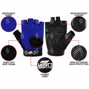 ถุงมือออกกำลังกายอเนกประสงค์ที่มีดีไซน์แบบครึ่งนิ้ว แผ่นรองเพิ่มการยึดเกาะ ยืดหยุ่นพอดี และสายรัดข้อมือที่สวมใส่สบาย - Product Image 6