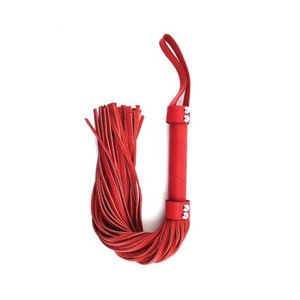 Flogger en cuir 100 chute véritable cuir de vache noir poignée tressée BDSM Couples <span class=keywords><strong>Sex</strong></span> Toy fouet robuste Flog