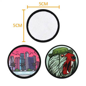 Hesus bricolage patchs vierges personnalisés pour sublimation décorations de sport brodées à repasser 3D avec caoutchouc et tissu avec logos - Product Image 2