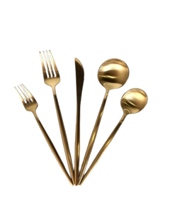 Juego de Cubiertos Modernos Dorados - Product Image 2