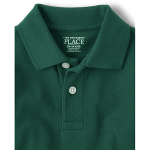 เสื้อโปโลเด็ก ผ้าปิเก้ 100% ผ้าฝ้าย สำหรับเด็กเล็กและเด็กวัยหัดเดิน สีเขียว - Product Image 1