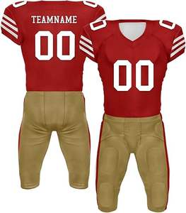 ชุดเครื่องแบบฟุตบอลอเมริกันเต็มรูปแบบพร้อมโลโก้ชื่อทีมดีไซน์ระเหิดเหมาะสำหรับผู้เล่น - Product Image 1