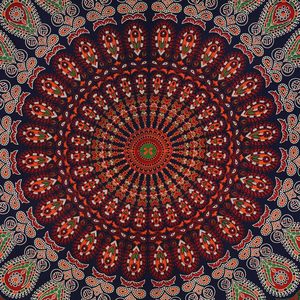 ผ้าทอแขวนผนังผ้าคอตตอนลายแมนดาลาสไตล์ยิปซีสไตล์โบฮีเมียนฮิปปี้ขนาดใหญ่แบบอินเดีย - Product Image 1