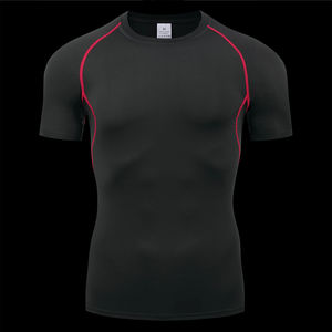 T-shirt de gymnastique surdimensionné personnalisé pour hommes vêtements de fitness en polyester et coton évacuant l'humidité à séchage rapide - Product Image 2