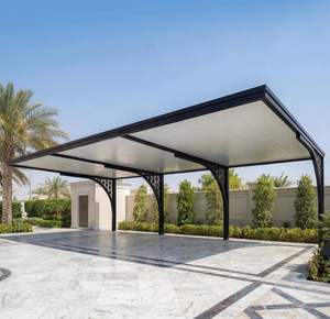 Cochera moderna de acero de 3*6*2.6m, instalación rápida, techo rígido galvanizado, garaje para estacionamiento de coches, carpa de fácil montaje, toldo de jardín, cocheras. - Product Image 1