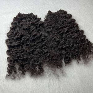 Venta al por mayor de cabello humano rizado birmano natural ondulado cabello camboyano estirado doble, vendedores de cabello vietnamitas sin enredos sin caída - Product Image 1