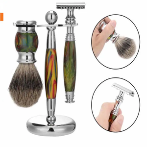 Material de latón profesional modelo mariposa maquinilla de afeitar de seguridad de doble filo maquinilla de afeitar de seguridad maquinilla de afeitar negro Nuevo diseño - Product Image 2