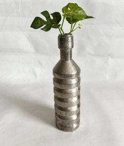 Base de Pedestal Tradicional de Lujo para Servir Alimentos, Florero Decorativo para Bodas con Acabado Plateado de Aluminio, Alta Calidad - Product Image 5