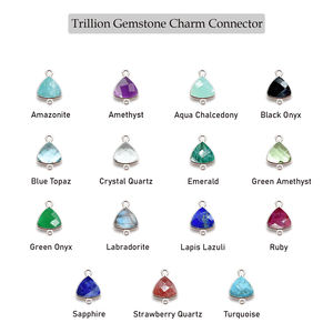 Grossiste Fournisseur Minuscule Trillion Rubis 925 Sterling Silver DIY Fabrication de Bijoux Collier Pendentifs Lunette Réglage pour Cadeau - Product Image 6