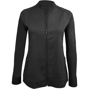 Veste de travail zippée pour femmes, conçue pour le personnel de santé, offrant un port facile, un tissu durable et un aspect professionnel propre - Product Image 4