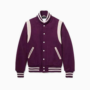 Nouvelle arrivée 2025 Veste universitaire en laine avec manches en cuir Faible MOQ Veste universitaire Fabriquée au Pakistan - Product Image 6