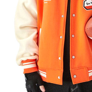 Logo personnalisé Laine Chenille Broderie Baseball Letterman Vestes Hommes Vintage Blanc En Cuir Manches Varsity Veste - Product Image 6