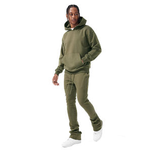 ชุดวอร์มผู้ชายแบบสวมหัวชุดวอร์มและมีฮู้ดแบบซ้อนใส่ได้ทั้งชายและหญิงชุดวอร์มผ้าคอตตอนโพลีเอสเตอร์แฟชั่นทำจากผ้าฝ้ายโพลีเอสเตอร์ - Product Image 1