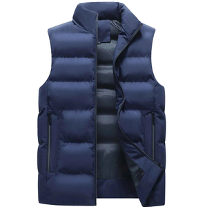 Chaleco Acolchado de Plumón para Hombre, Invierno 2025, Casual, con Cierre Completo, Acolchado, Sin Mangas - Product Image 3