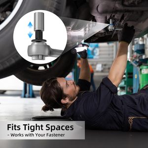 Набор из 4 низкопрофильных ударных адаптеров с двойными квадратными головками, хромомолибденовая сталь, OEM, для самостоятельного ремонта в труднодоступных местах, для ремонта двигателей - Product Image 5