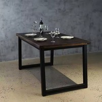 Ensemble de table à manger pliable moderne en fer pour hôtel et villa, mobilier métallique intérieur-extérieur, origine Vietnam, cuisine à prix réduit