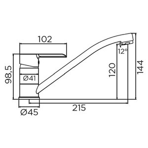 Grifo Mezclador Monomando para Fregadero Ariel SCARUB0837CR Cromado Pulido para Cocina, para Idro Bric ARIEL - Product Image 2