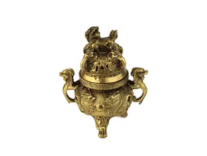 Quemador de Incienso de Latón de Estilo Lujoso Bakhoor |   Decoración Religiosa Tradicional de Medio Oriente para el Hogar, Duradera y 100% Natural - Product Image 3