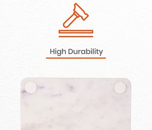 Tabla de cortar de mármol blanco con incrustación de latón para frutas y verduras, utensilios de cocina para hogar, restaurante, Hotel, hechos en la India - Product Image 3