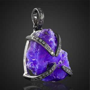 925เงินลาเวนเดอร์จี้โอปอลที่มีไฟโอปอลเพทายลูกบาศก์ขนาดเล็กอัญมณีกลมอัญมณีที่ไม่ซ้ำกันสำหรับผู้หญิง - Product Image 3