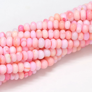 Magnifiques perles d'opale disco rose pêche, forme ronde lisse, 15 pouces, 7-10 mm, perles d'opale rose dégradé, qualité AAA - Product Image 3