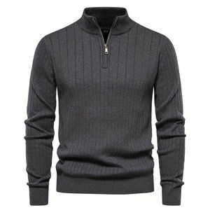 Top vente hommes à manches longues col rond confortable 100% coton respirant doublé sweat Service OEM dernière conception couleur unie - Product Image 1