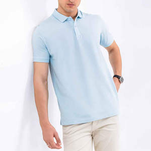 Polo de negocios de algodón 100%, patrón sólido, tela personalizada impresa para verano, estilo informal de talla grande - Product Image 4
