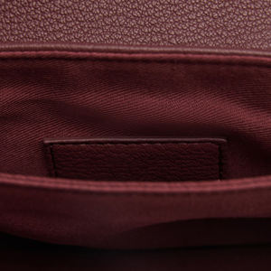 Wine <b>Red</b> Leather Crossbody Bag Chain Strap Flap Purse Single Handle Shoulder <b>Wallet</b> for Daily Travel - Product Image 4