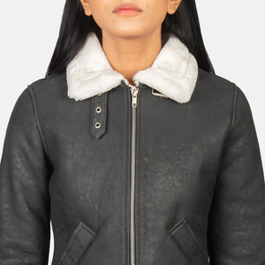 Veste en cuir pour femmes avec logo personnalisé Vêtements d'extérieur haut de gamme Design élégant pour les marques de streetwear 2025 - Product Image 6