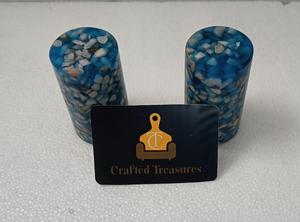 Mulifunctional <b>Resin</b> & <b>Stone</b> salt pepper shakers embedded <b>Stone</b> & <b>Resin</b> Personalized Tableware Kitchenware Tool At Best Price - Product Image 6