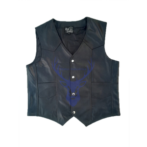 2024 Super Rider Reversible <b>Biker</b> <b>Jeans</b> Vest Non Woven Fabric V-Neck Winter Motorcycle Windproof Breathable Zipper Leather - Product Image 1