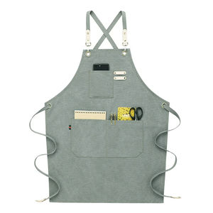 Wholesale Canvas Cross-Back Waterproof <b>Apron</b> <b>Men</b> Women Chef <b>Cooking</b> Kitchen Uniform Barbecue Restaurant Working <b>Apron</b> - Product Image 5