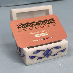 Handmade Blue Marble Jewelry Box Wholesale | Decorative Organizer for Rings, <b>Earrings</b> & Accessories | Bulk Supply from India - Product Image 3